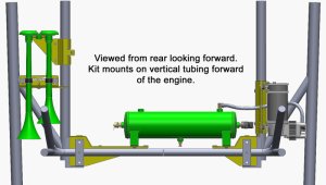 Polaris RZR 1000 Onboard Air System - Kleinn Air Horns - Heavy Duty 150 PSI with Model 102-1 Horns - `14-`21 Polaris RZR 1000 Onboard Air System - Kleinn Air Horns - Heavy Duty 150 PSI with Model 102-1 Horns - `14-`21